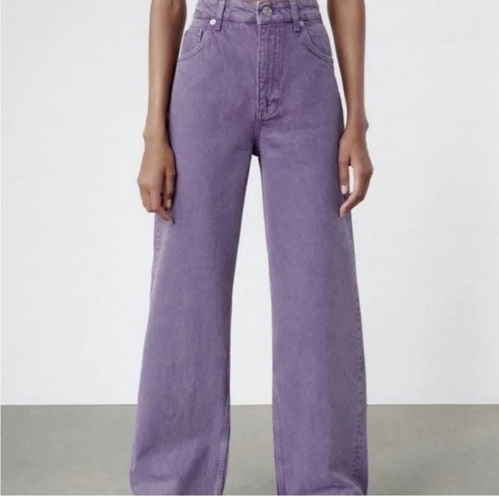 Purple high waisted Zara Jeans